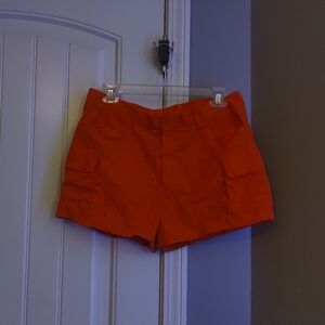 Highstep Orange Nylon Shorts